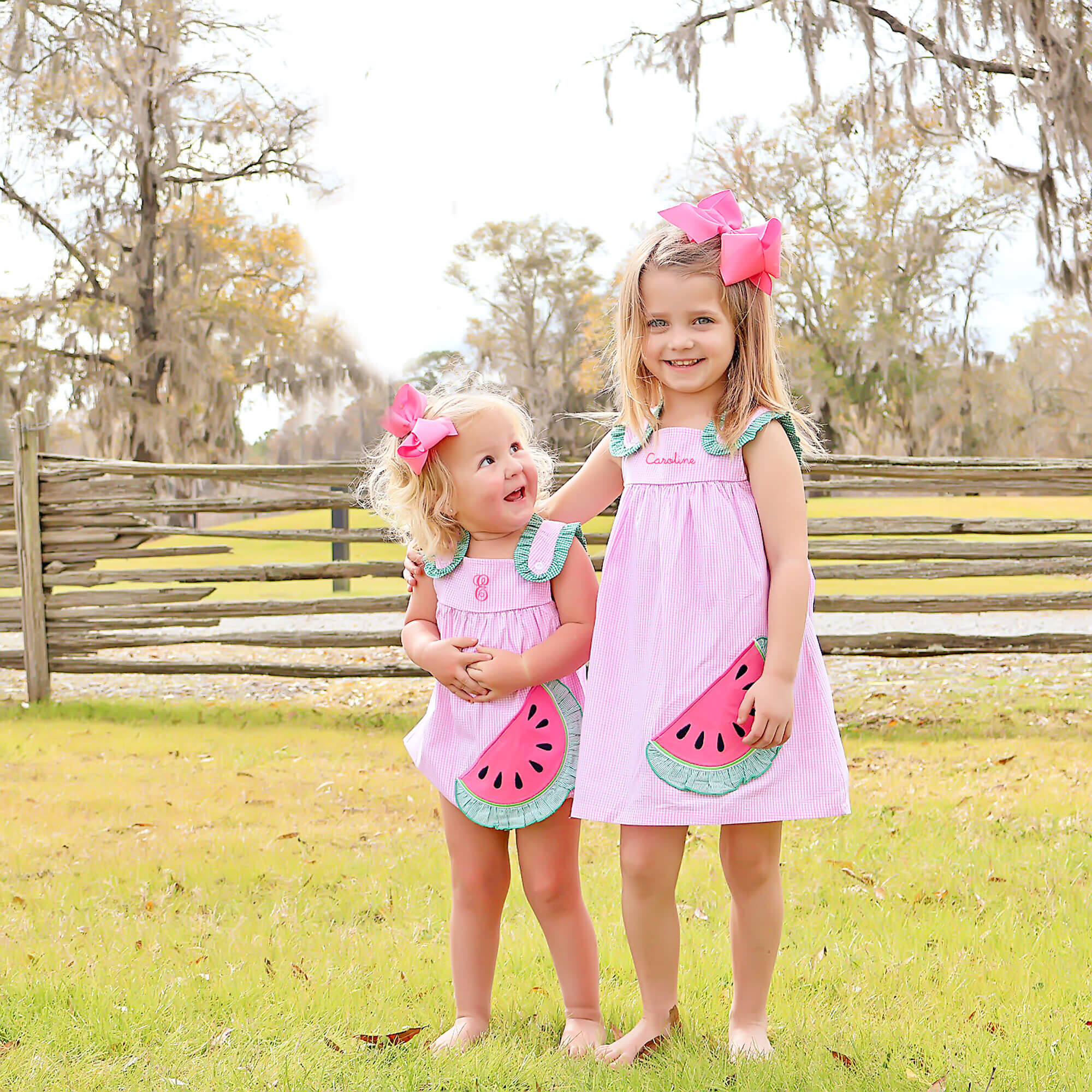 Sweet Watermelon Applique Pink Gingham Lulu Bubble - Image 6