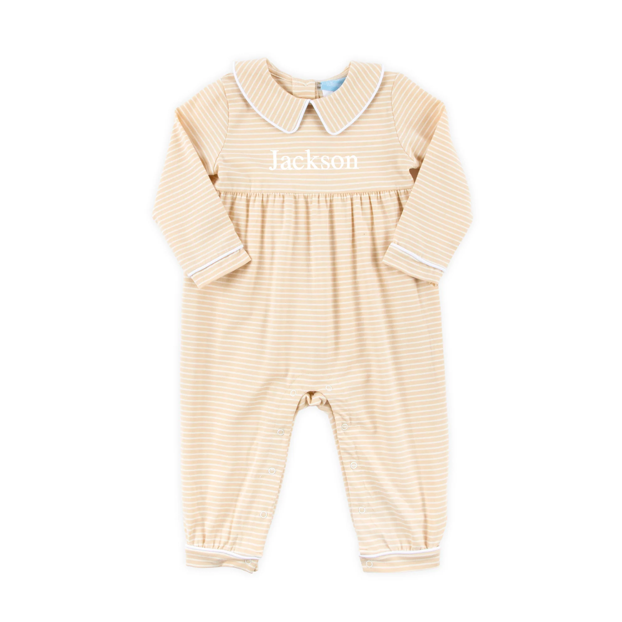 Tan Stripe Romper - Image 2
