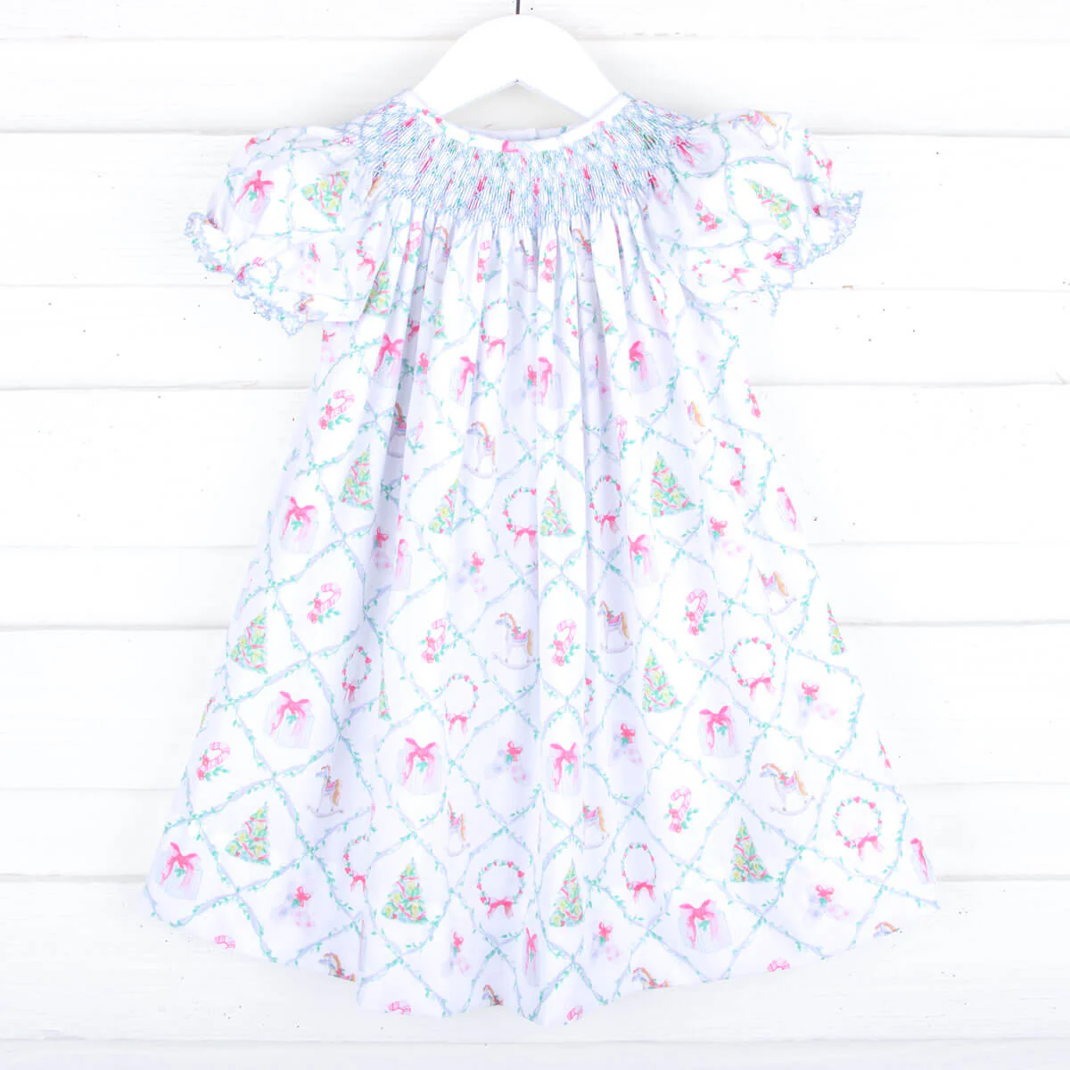 The Broke Brooke x CW Christmas Smocked Bishop Dress