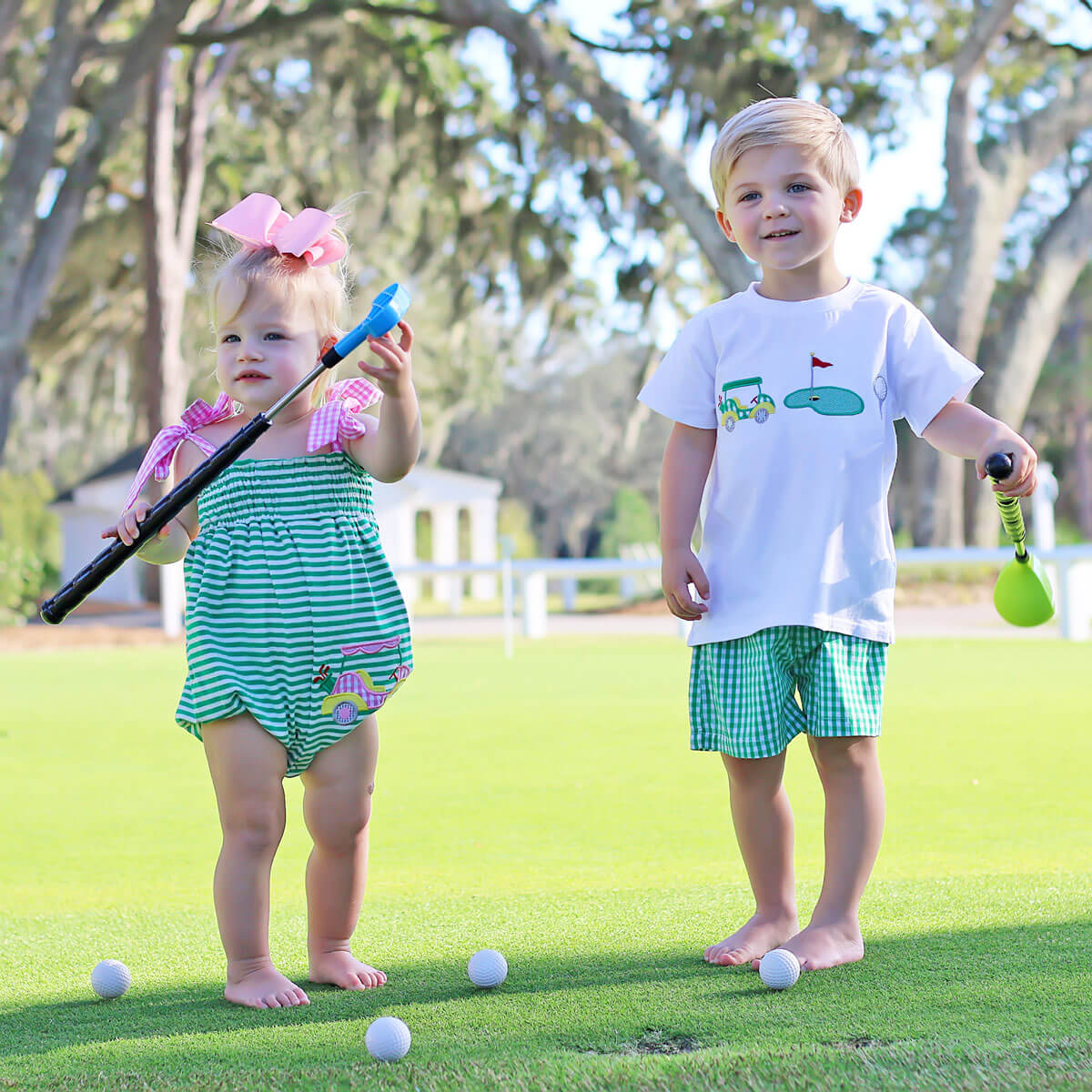 Green Stripe Golf Tie Strap Bubble - Image 3