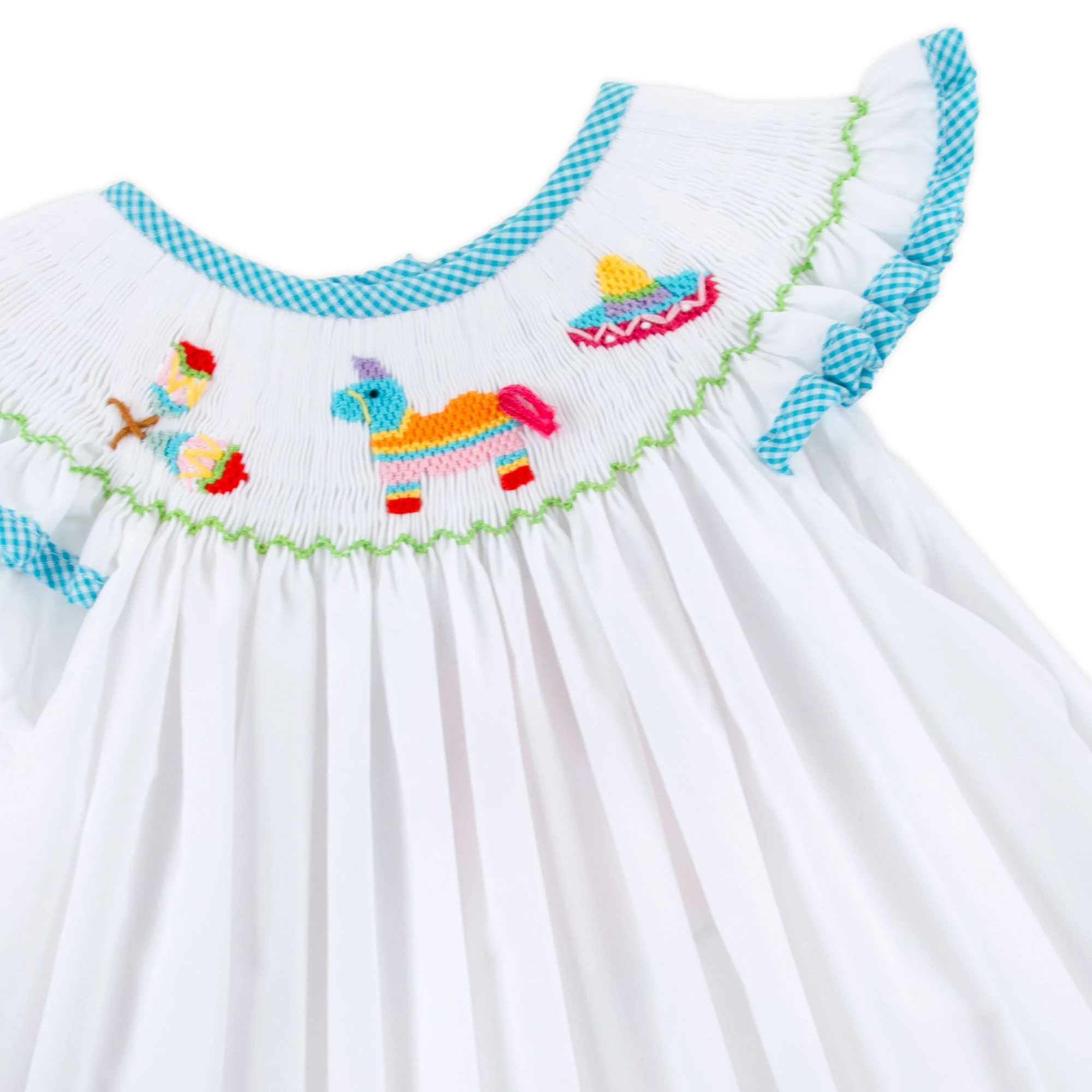 Time To Fiesta Smocked White Dress - Image 2