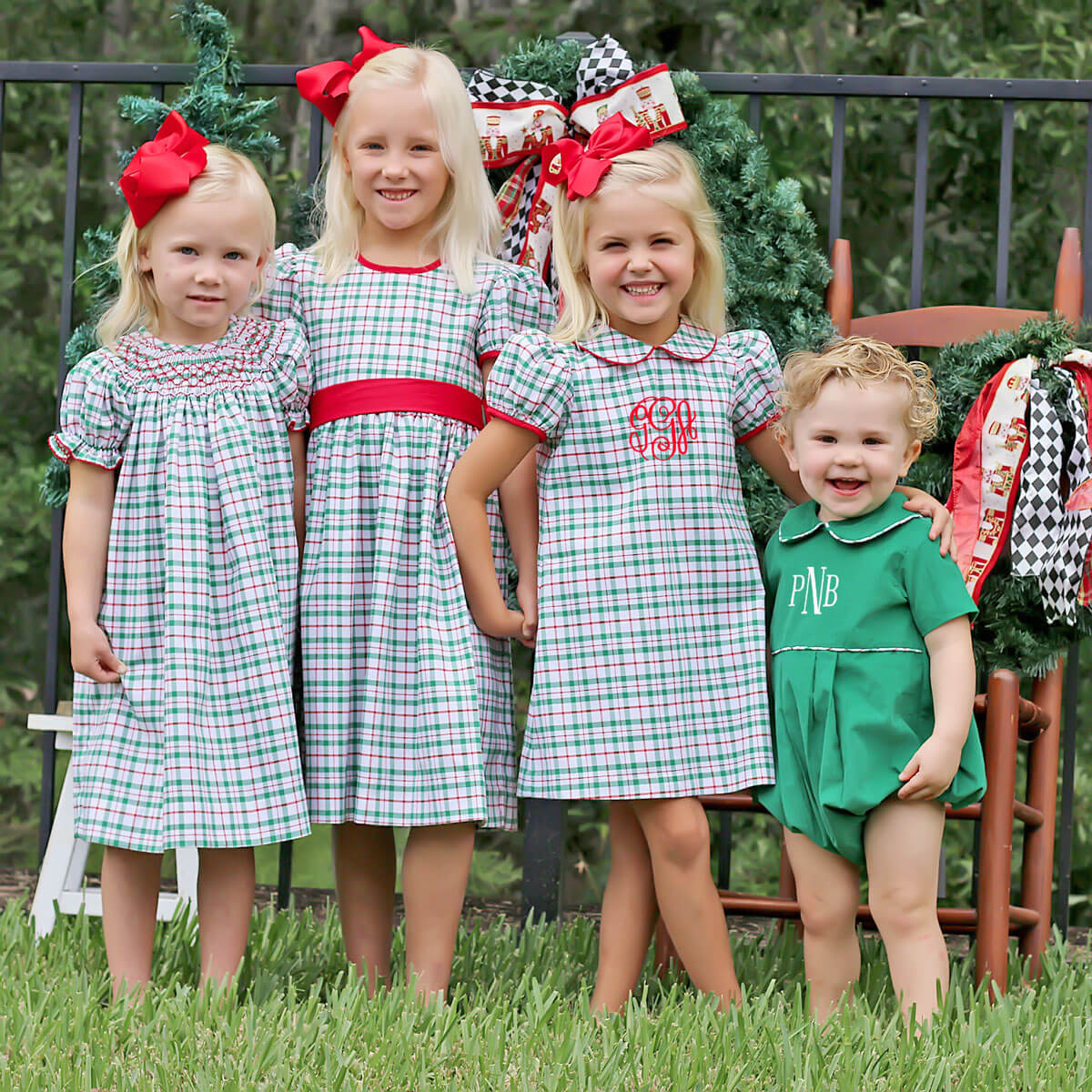 Windsor Plaid Smocked Bishop Dress - Image 6