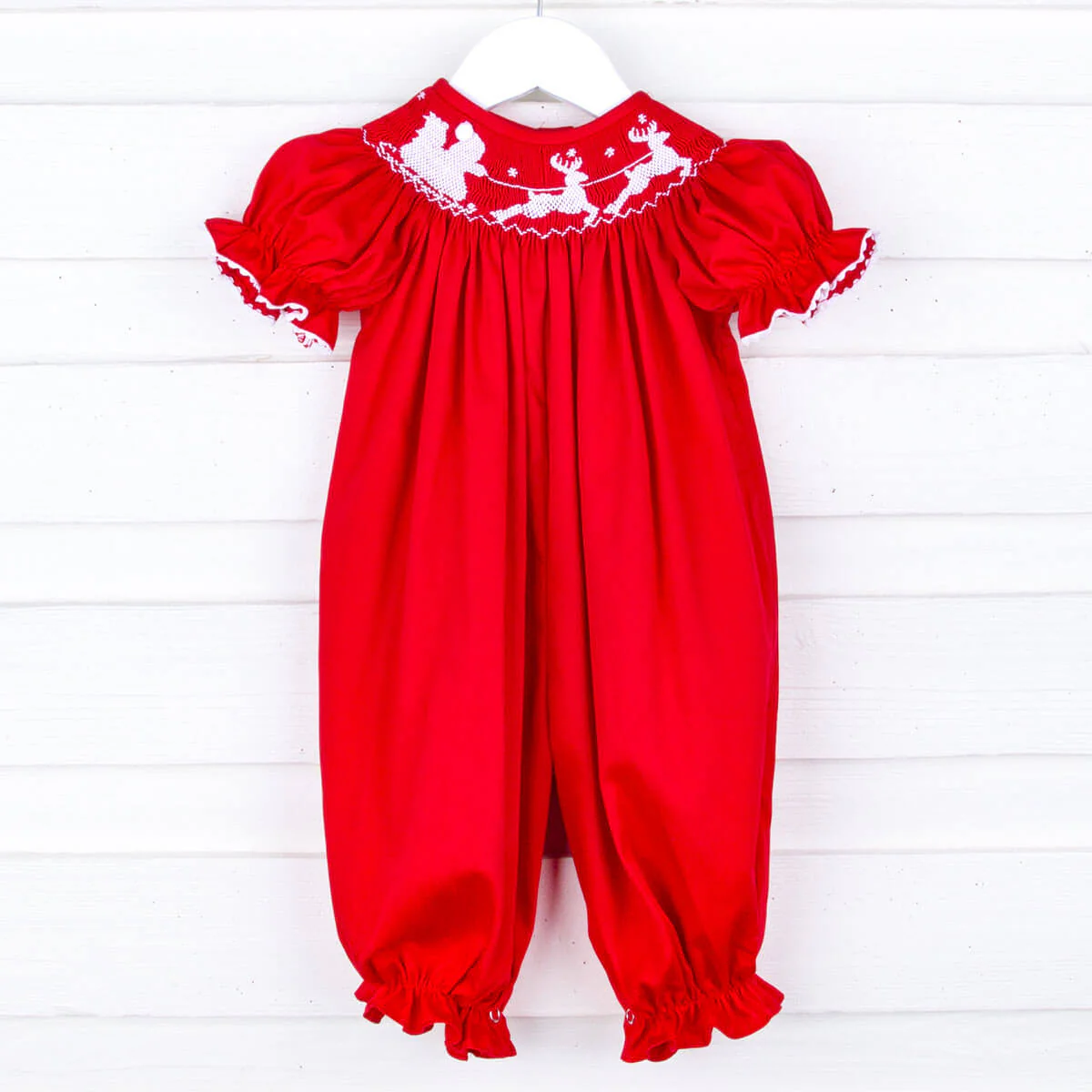 Winter Fun Smocked Long Bubble