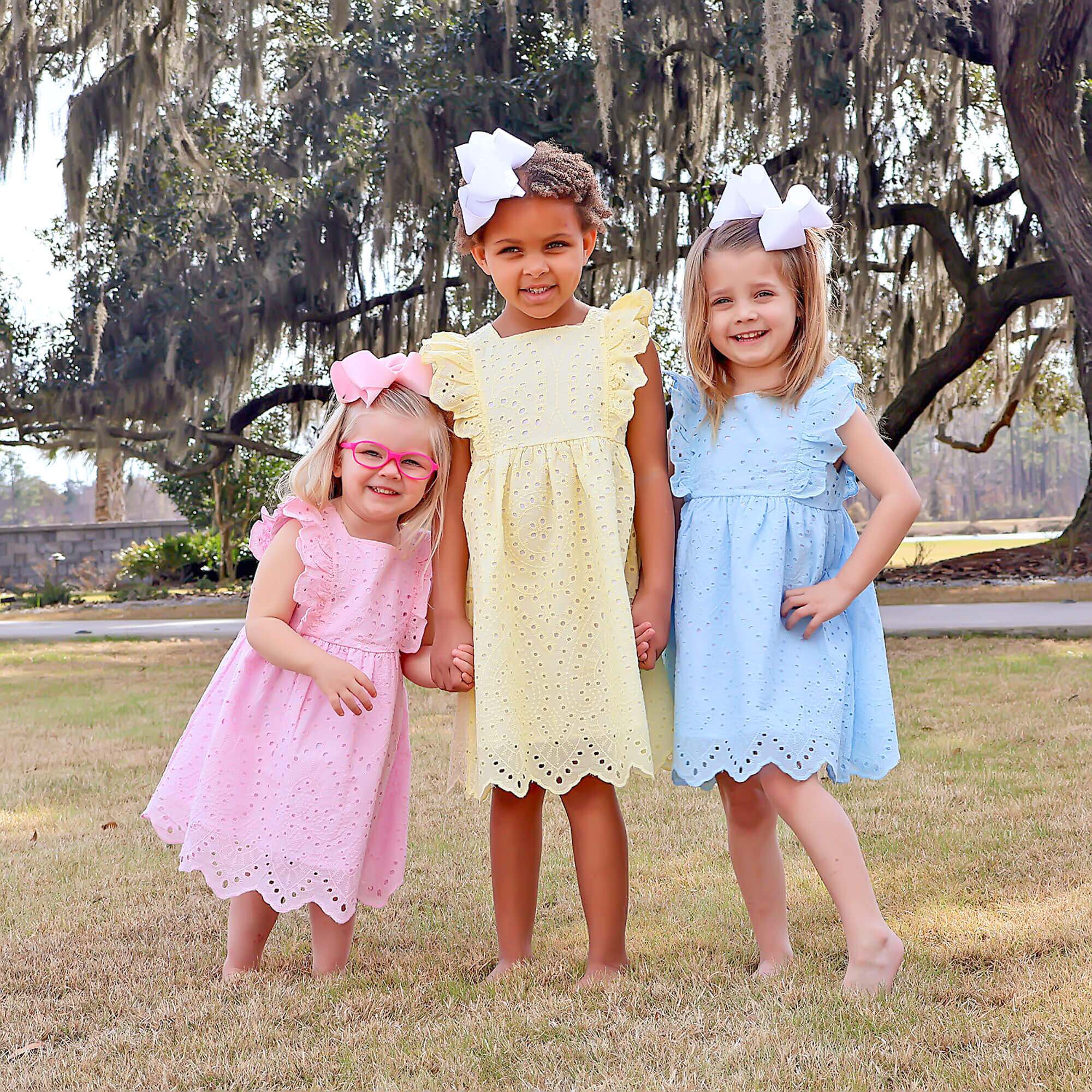 Yellow Eyelet Dress - Image 4